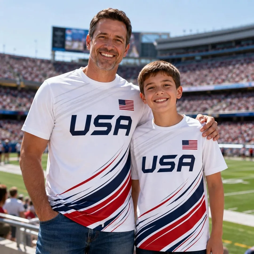 USA Soccer Jersey Personalized Football Shirt America Fan Apparel Summer Sports  Men's T-Shirt Children's Clothing Tee Woman ﻿