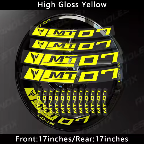 AnoleStix Reflective Motorcycle Wheel Sticker Hub Decal Rim Stripe Tape For YAMAHA MT-07 MT07 - Image 3