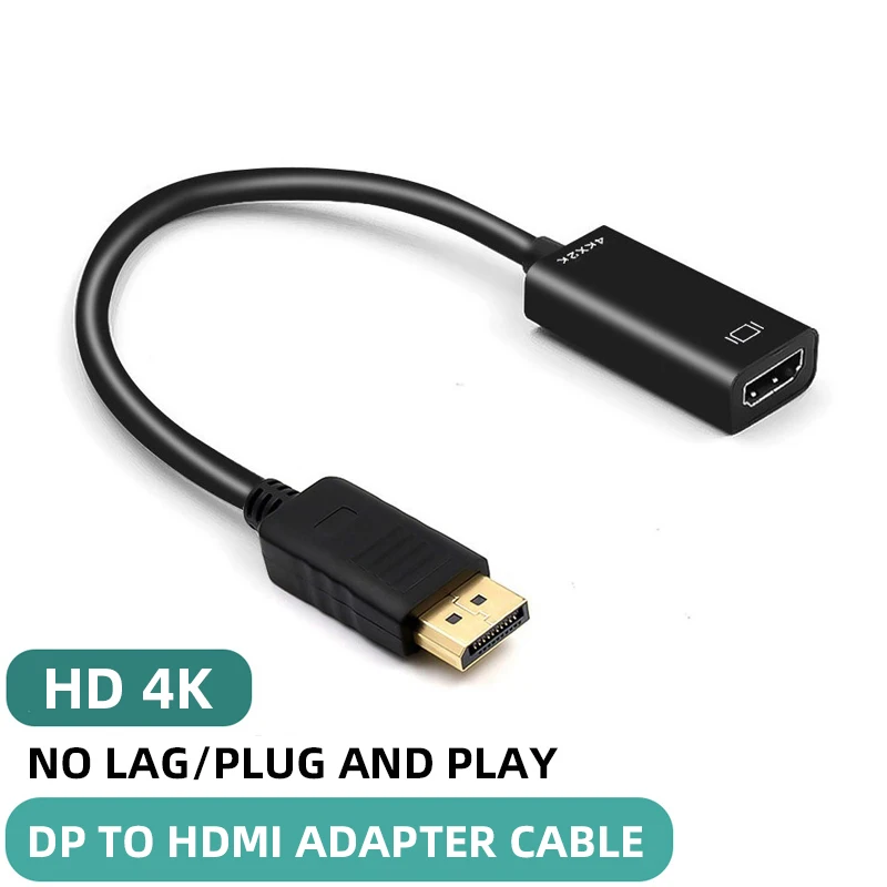 Dp do Hdmi kabel żeński Case pozłacany 4k 1080p kabel Adapter wyświetlacz konwerter duży Dp na Hdmi Tv komputer przewód połączeniowy