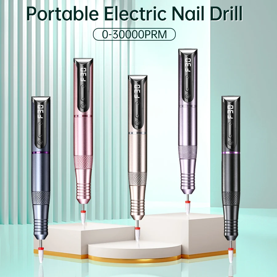 Wireless Nail Drill Pen USB Nail File Polishing Pen Rechargeable Nail Drill Machine Portable Manicure Drill Salon Tool