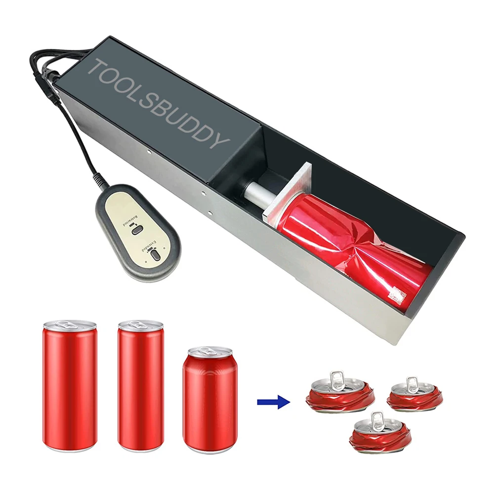 Home Use Electric Recycling Tool 16oz Metal Can Crusher for Aluminum Soda, Beer Cans and Bottles view 2