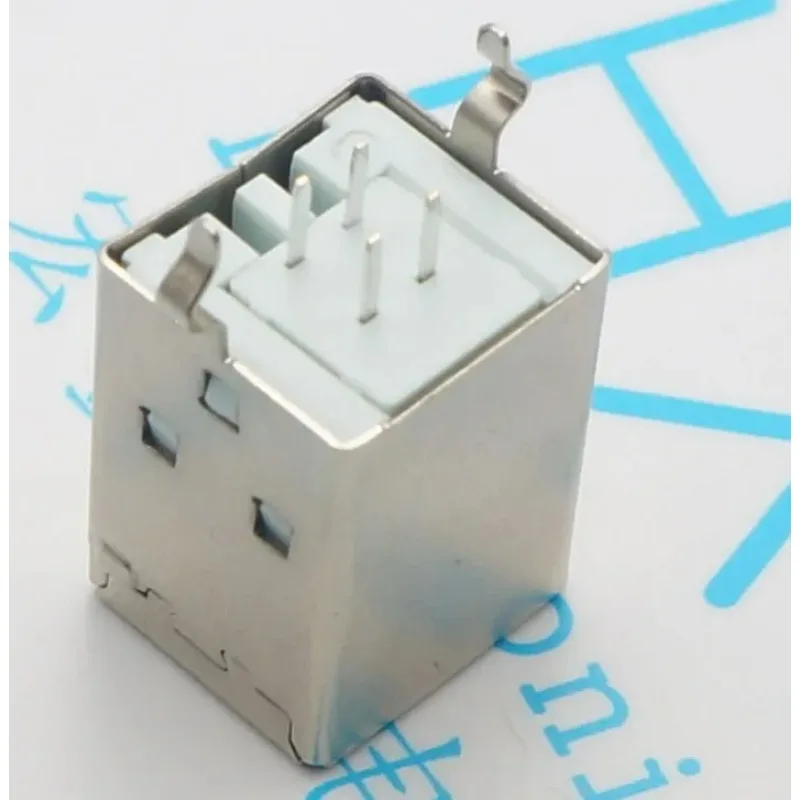 10pcs/lot  Vertical B Female 180 Degree D Printer Port Vertical 4PIN USB  BF180 USB Socket