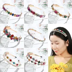 Fashion Elegant Party Jewelry Gifts Gem Crystal Head Wrap Rhinestone Headband Pearl Hair Band