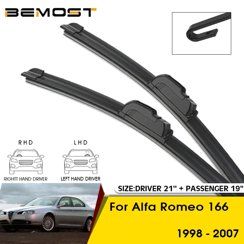 

Car Wiper Blades For Alfa Romeo 166 1998-2007 Windshield Windscreen Front Window Blades 21"+19" Car Accessories