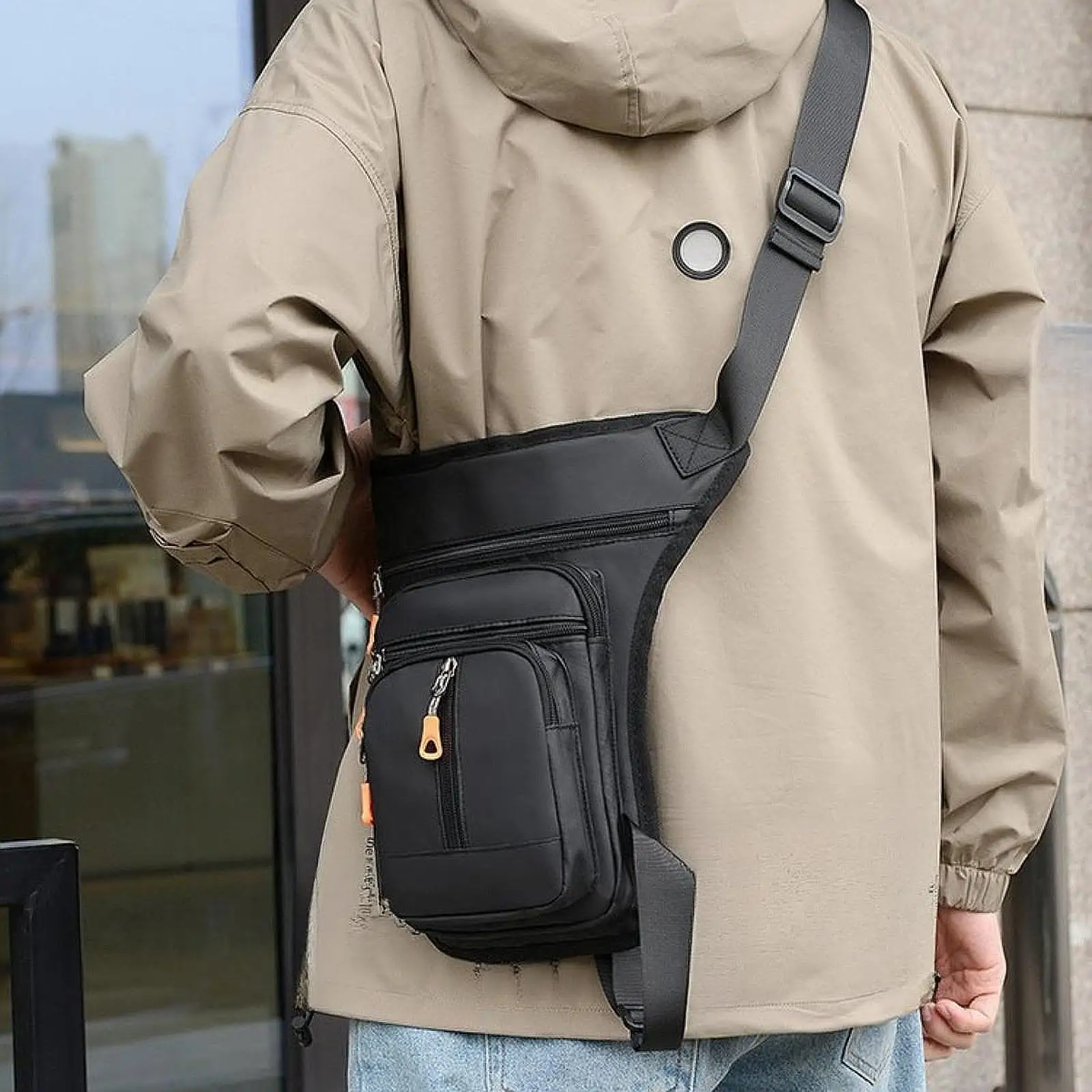 

Мужская поясная сумка для мотоцикла, сумка на бедро, портативная многофункциональная наплечная сумка для езды на мотоцикле, кемпинга, путешествий, бега, активного отдыха