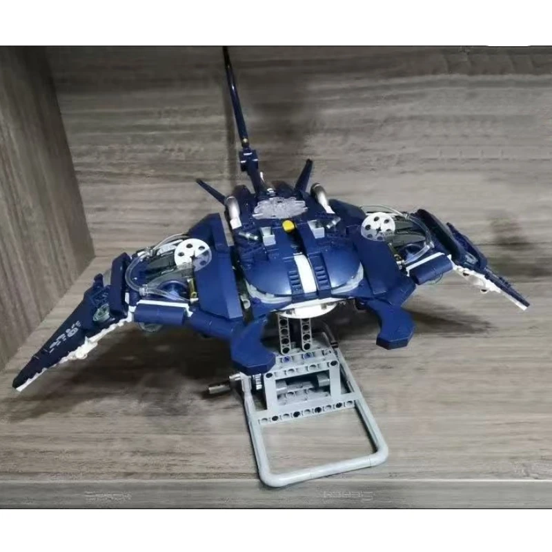 966PCS Creative Technical Mechanical Manta Rays Building Blocks Bricks STEM Sea Life Animal Model Toy Set Kit for Adult Kid Gift