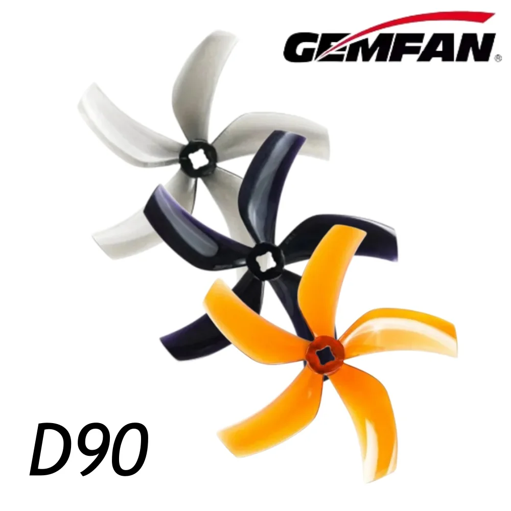 2Pairs Gemfan Ducted 90mm-5 D90 5-Blade PC Propeller for FPV Racing Freestyle 3.5inch Cinewhoop Ducted Drones Replacement Parts