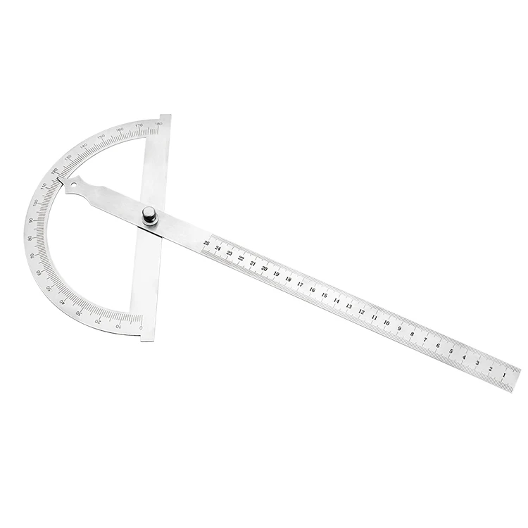 Dasqua Stainless Steel 0-180 Degree Protractor Angle Finder Ruler Goniometro Woodworking Ruler Tool Measuring Gauge