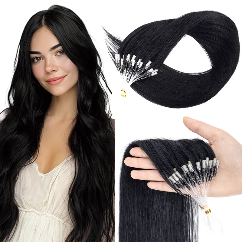 

Мягкие кератиновые невидимые накладные пряди для волос на микро-кольцах (линейка Fish Line), 16-22 дюйма, 50 г, натуральные человеческие волосы, для комфортного ежедневного использования