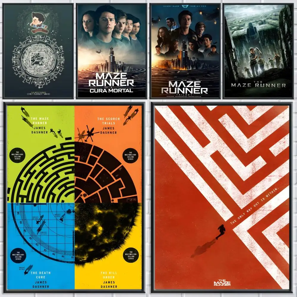

Movie The M-maze Runner Poster Trendy Wall Art Good Sticker Printed on PP Paper for Living Room Office Bar Decoration