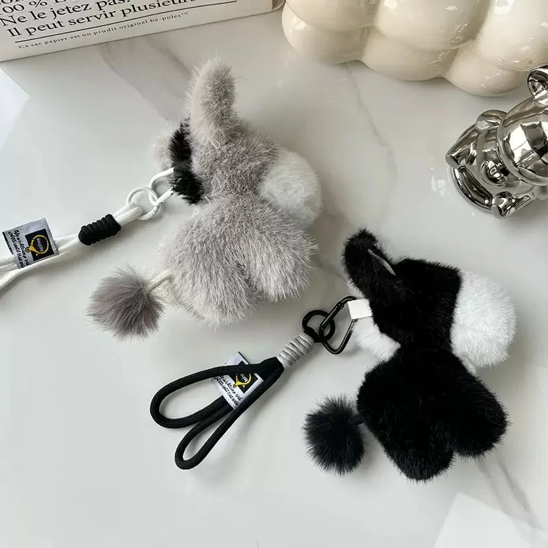 Neuer süßer Esel-Schlüsselanhänger, weicher Plüsch-Schlüsselanhänger, Charms, Plüsch-Anhänger, Dekor für Taschen, Schultaschen und Zubehör für Esel-Liebhaber