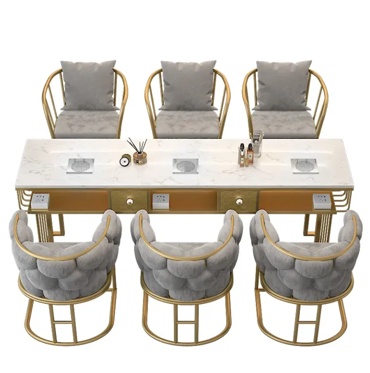 

Современный розовый салон красоты, одинарный двойной маникюрный стол и набор стульев, мебель для маникюрной станции