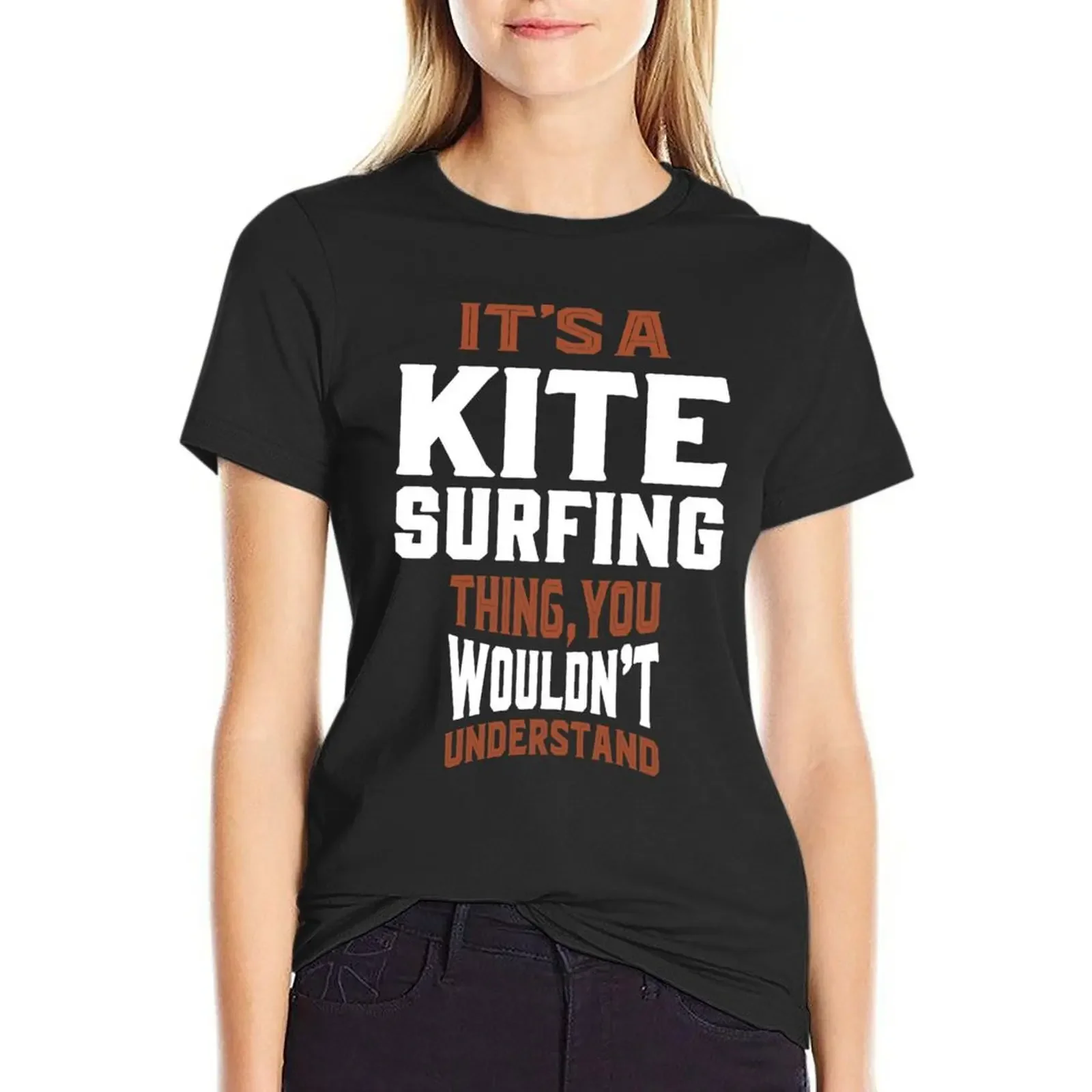 

Kitesurfing Thing T-Shirt cute tops vintage clothes oversized vintage white t shirts for Women