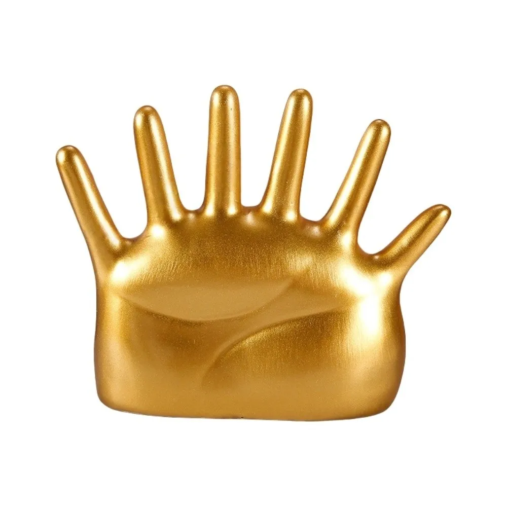 

6 Fingers Palm Shape Rings Holder Resin Vintage Jewelry Display Stand Crafts Simple Palm Shape Jewelry Display Stand