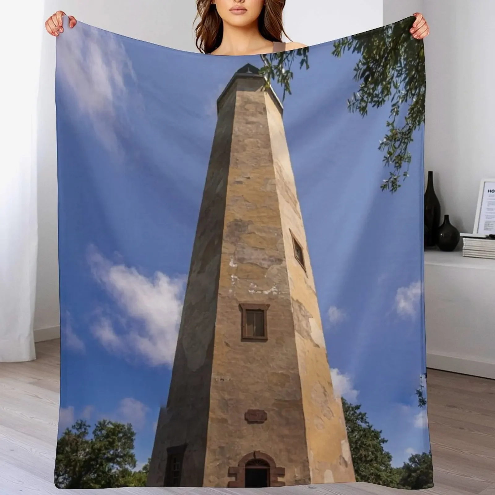 Old Baldy Lighthouse 2 Throw Blanket Soft Comfort Blanket for Reading Watching TV