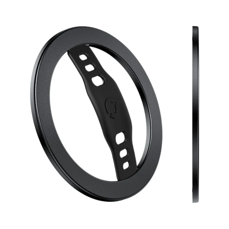 Magnetic Ring Phone Holder for Magsafe Wireless Charging Phone Grip Stand with Silicone Finger Strap Removable Car Phone Holder