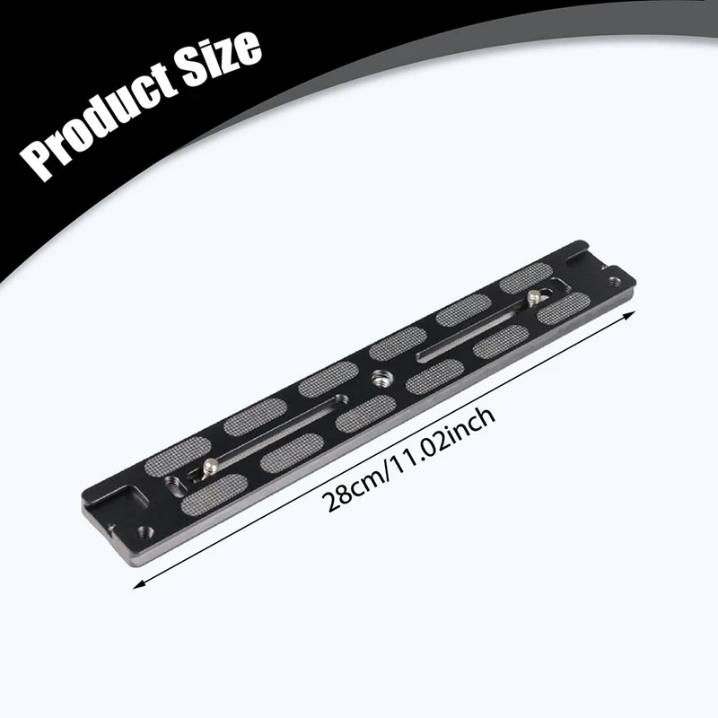 28cm Camera Tripod Quick Release Plate Fixing Holder Telephoto Bracket Support Install Aluminum Alloy Cold Shoe Mount-ELEC