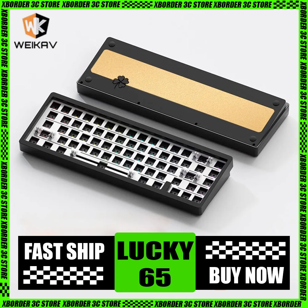 

Weikav Lucky65 Mechanical Keyboard Kit Aluminium Alloy Three Mode Rgb Customized Wireless Gaming Keyboard Hot Swap Pc Gamer Gift