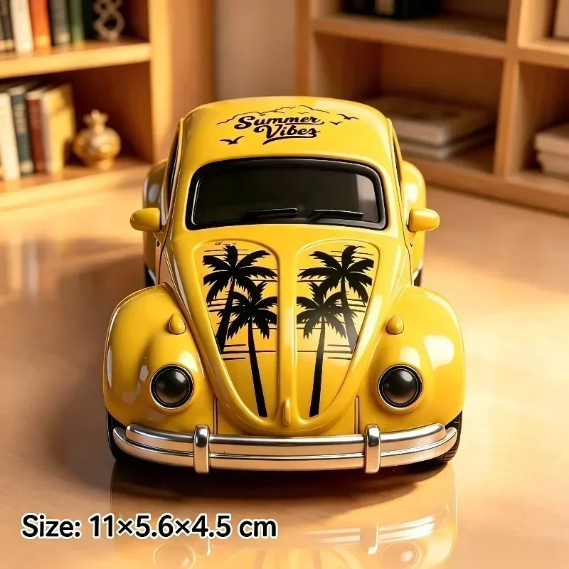 `11cm Vintage Bug Pickup Diecast Alloy Model, Pull Back Action Toy, Desktop Keepsake, Gift for Boys`