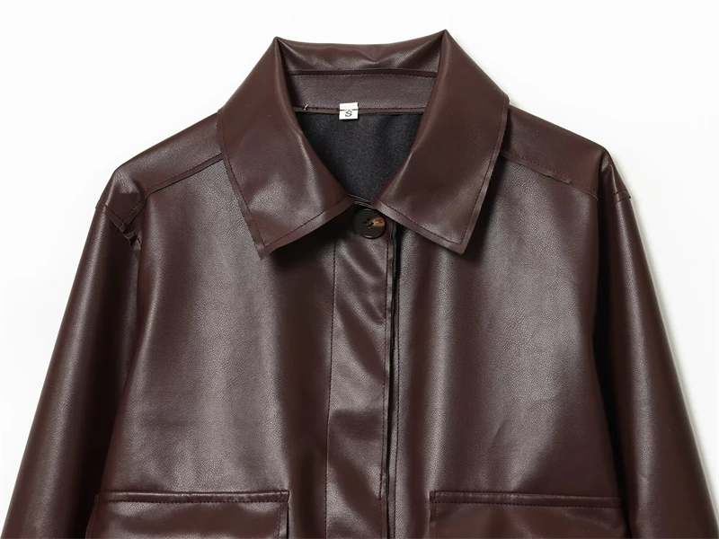 Damen-Faux-Jacke 2025, neue Mode, Herbst und Winter, warme Kunstleder-Kurzjacke für Damen, lässig, schick, Damenjacke