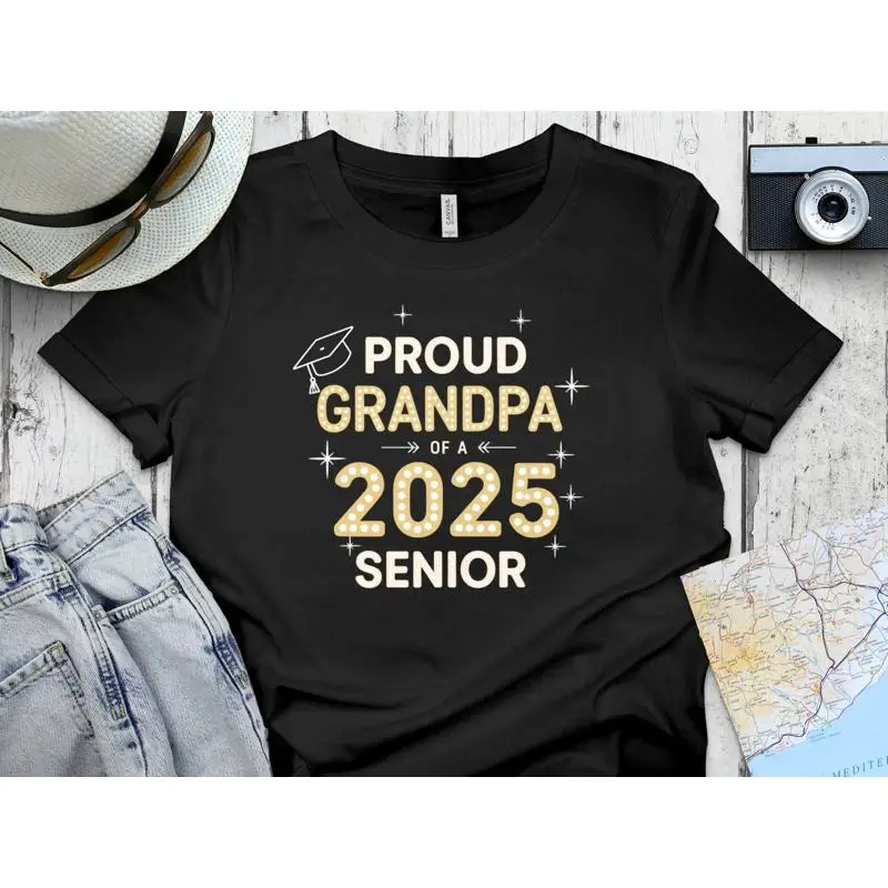 

Proud Grandpa of a 2025 Senior T Shirt Graduation for Class