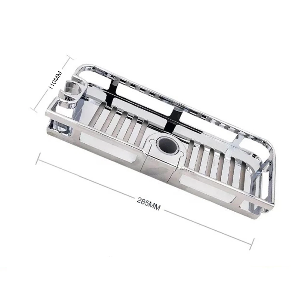 Multifunction Shower Storage Holder Organizer Bathroom Lifting Rod Removable Stand No Drilling Soap Holder Shower Shelf Storage