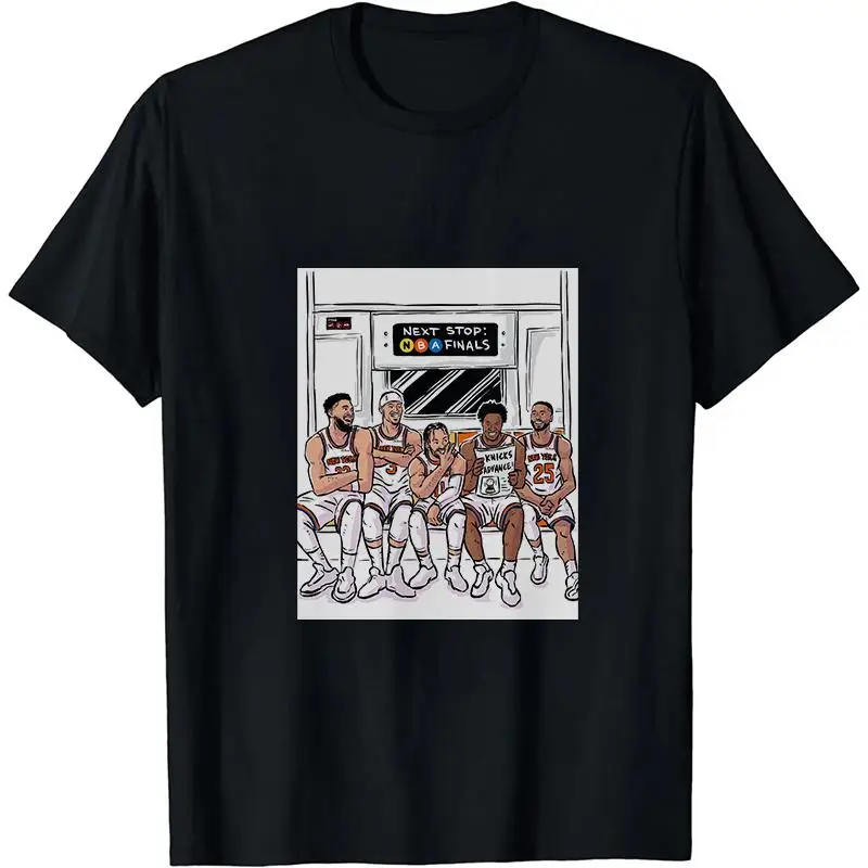 Knicks Team Subway Cartoon Tee Basketball Game Day Fun Fan Shirt Knicks 