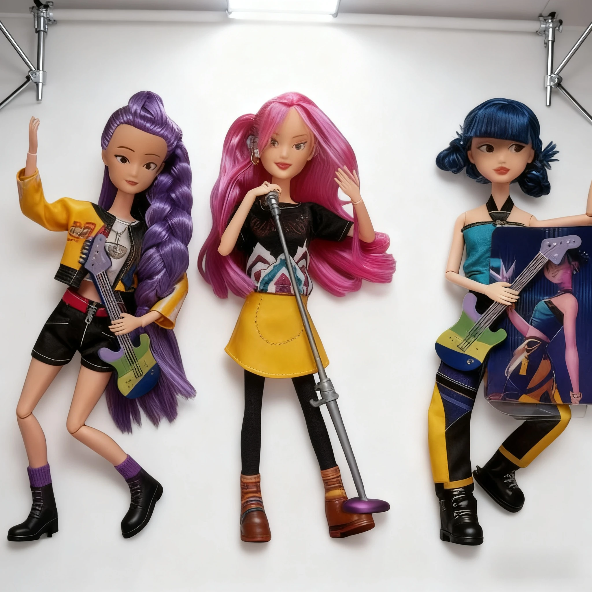 

New-Hot 3 Trendy Kpop Demon Hunters Dolls Vinyl Dolls Christmas party Gifts Desktop Ornament Birthday Gifts Girls' Collect Toys