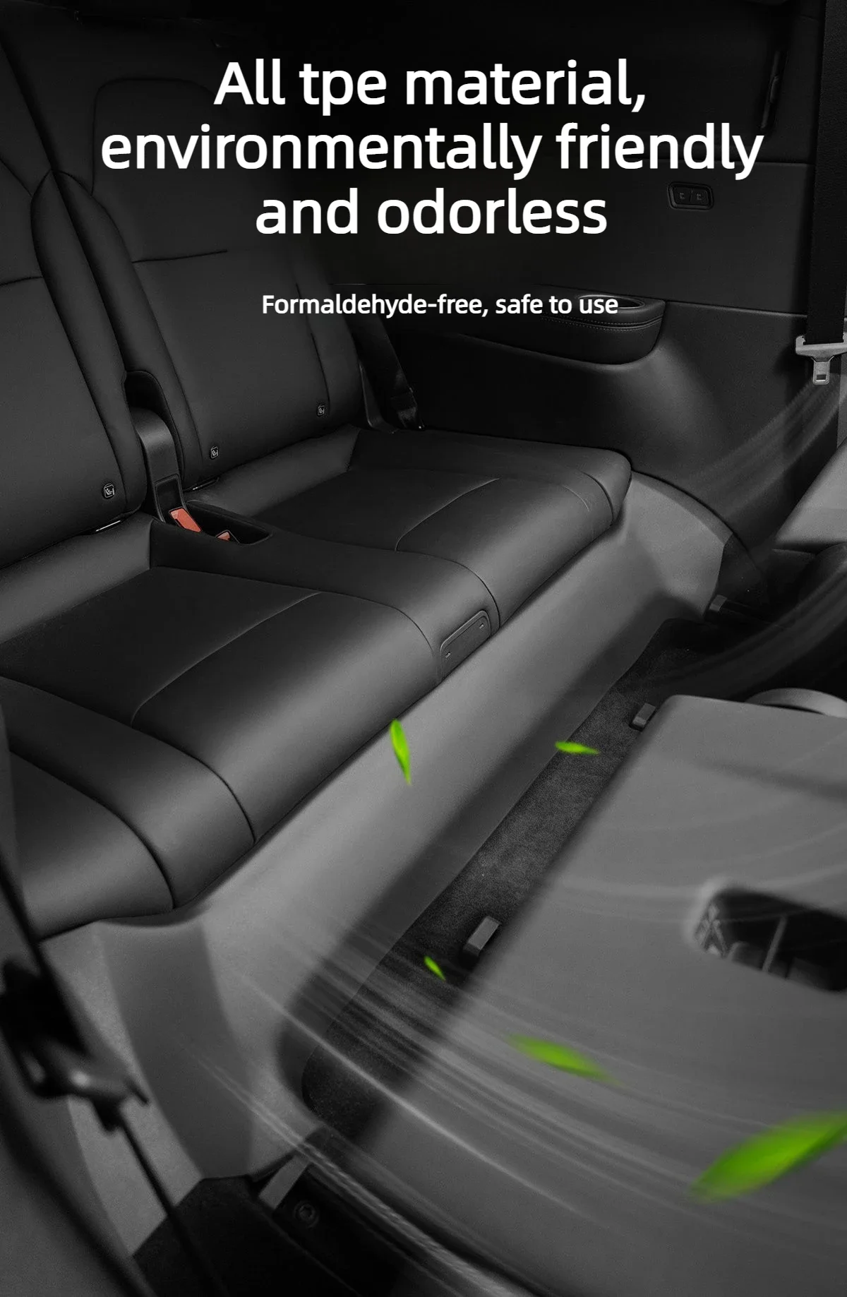 Für Tesla Model YL 2026 3. Reihe Sitzfußschutzabdeckung TPE Anti-Kick-Schutz Zubehör Y L Pad unter den Sitzen der 3. Reihe – Detail 5