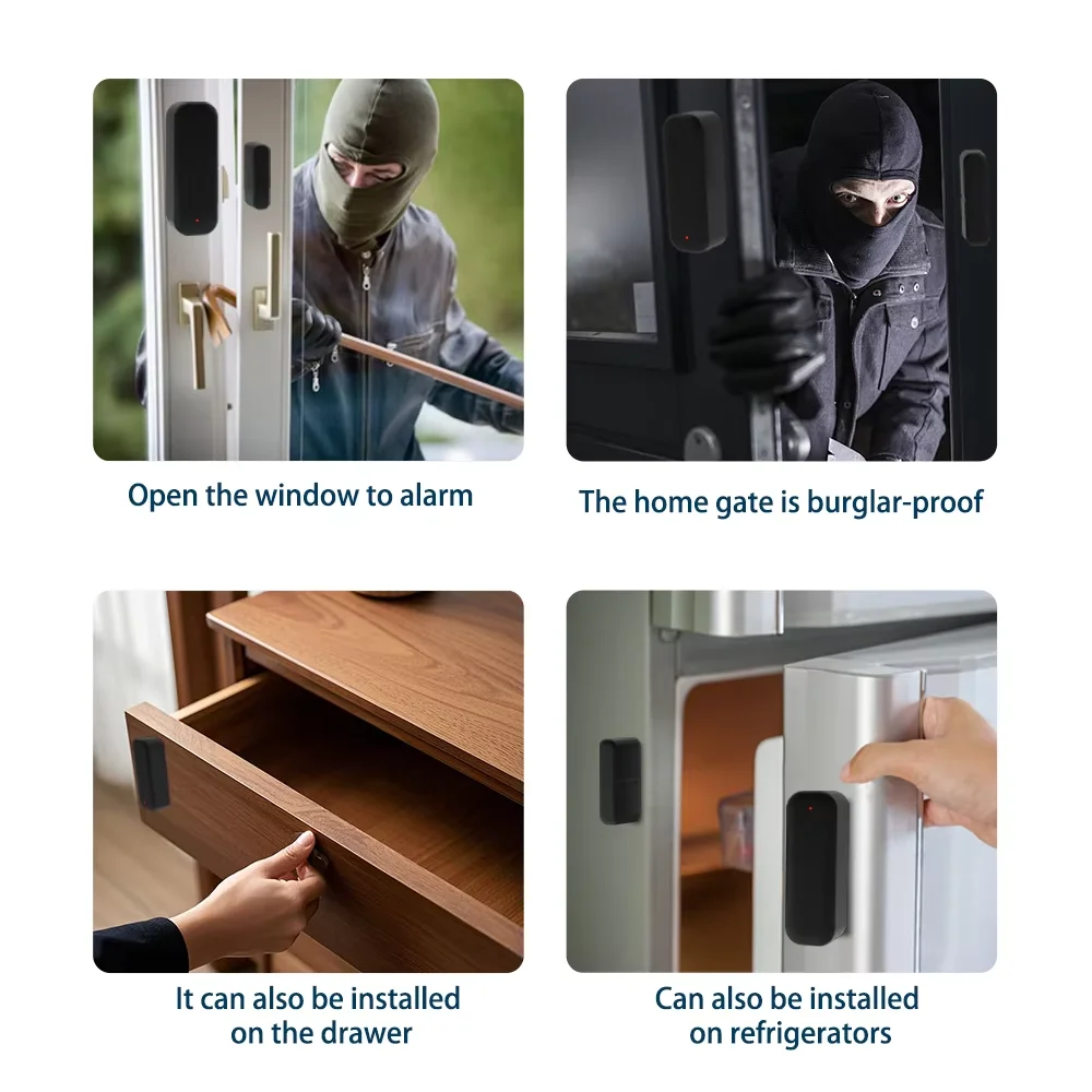 Smart Home Wireless Door Detector Tuya WiFi Door Sensor Window Sensor Smart Life APP Remote Control for Alexa Google Home