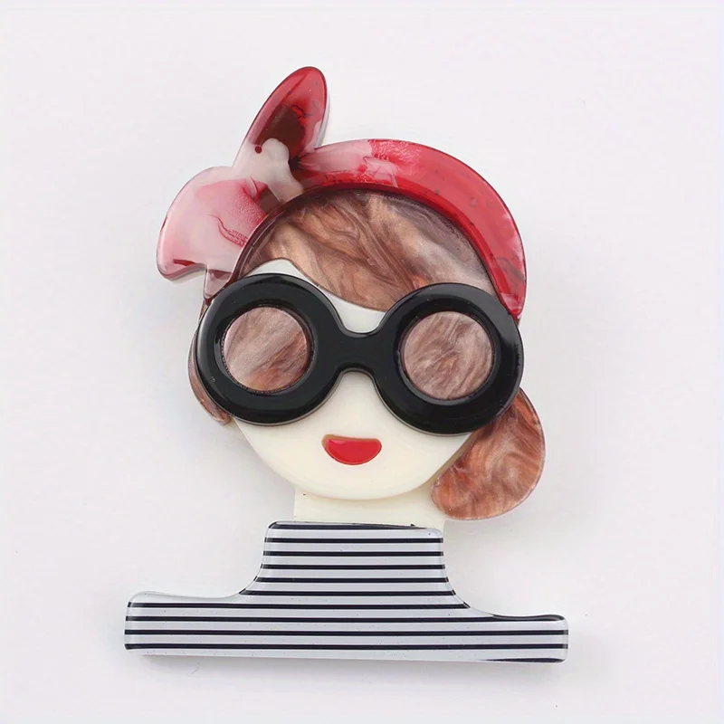 Fashion Acrylic Girls brooch clothes pin badge jewelry