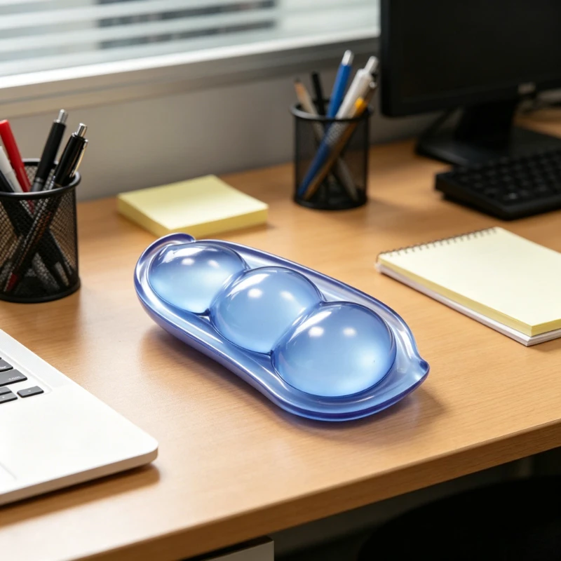 1pc Silicone Holland Bean Mouse Pad Transparent Wrist Support Cool Hand Pillow Office and Home Games