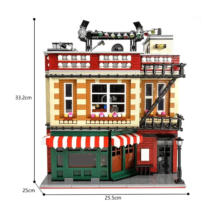 MOC Street View Store Streetscape Architecture Big Bang Theory and Central Perk Building Block Set  Model Toys kids XMAS Gifts