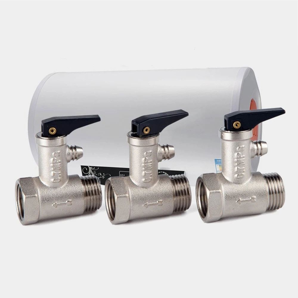 

0.7MPa Brass Angle Valve 1/2" Male to Female Thread Water Heater Safety Valve DN15 Pressure Relief Safety Valve 1Pc