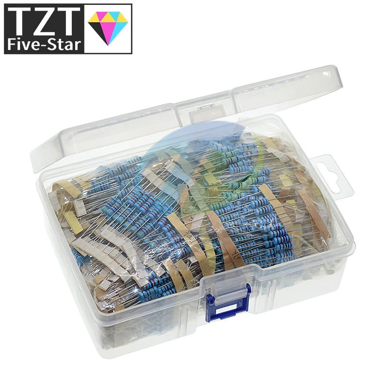 

1220pcs/Lot 1W Metal Film Resistor Kit 1% 0.33 - 2.2M ohm 122 ValuesX10pcs Resistance Set Assortment Pack