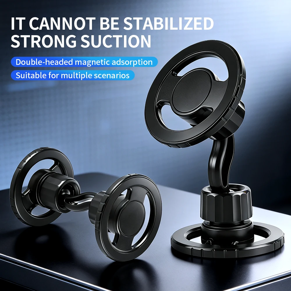 

MagSafe Double-Sided Magnetic Phone Stand 360° Rotatable Multifunctional Holder for Car, Home, Gym & Sports