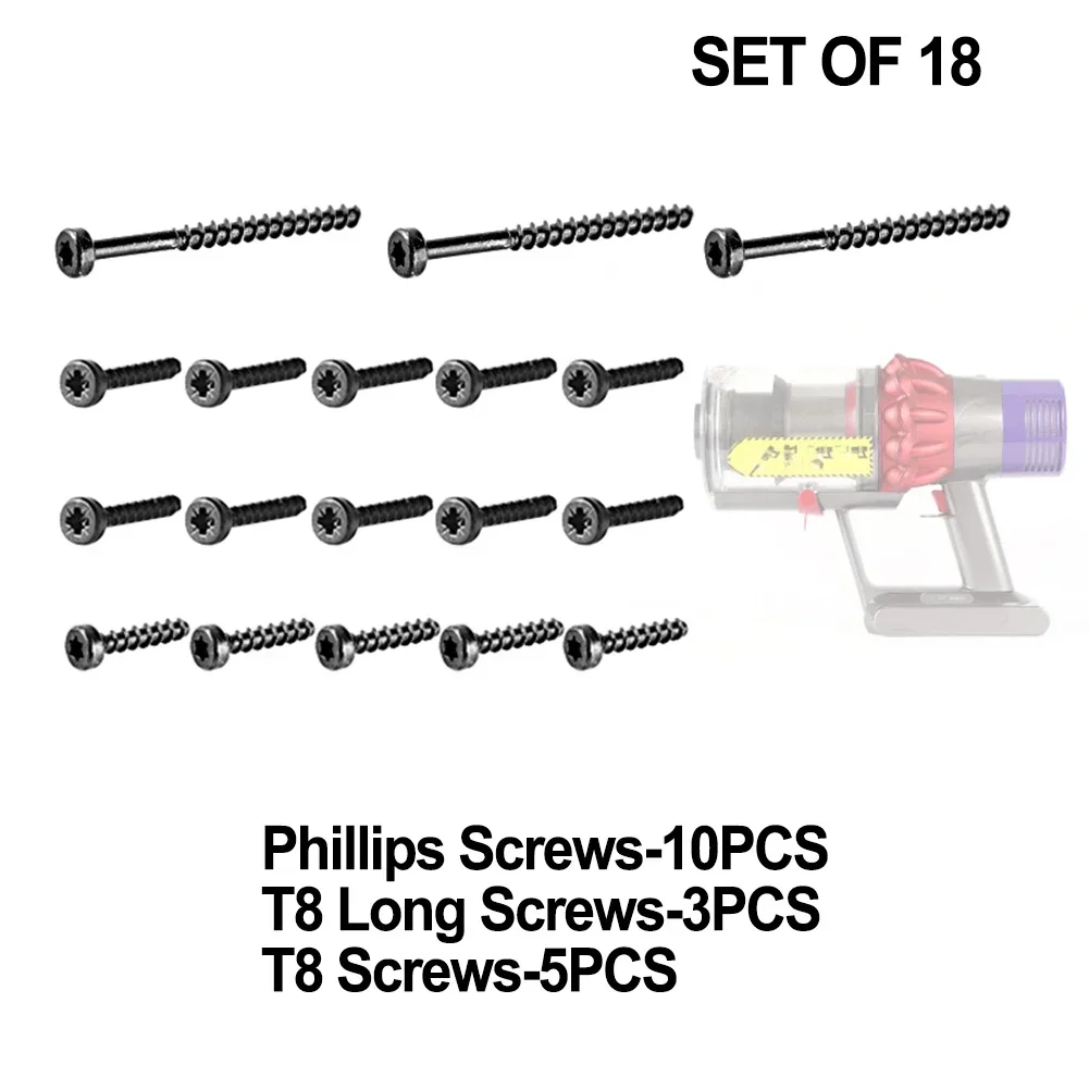 18pcs Screws For Dyson V6/V7/V8/V10/V11/V15/V12/DC24/DC40/DC41/DC50/DC25 And All The DC Series Vacuum Cleaner