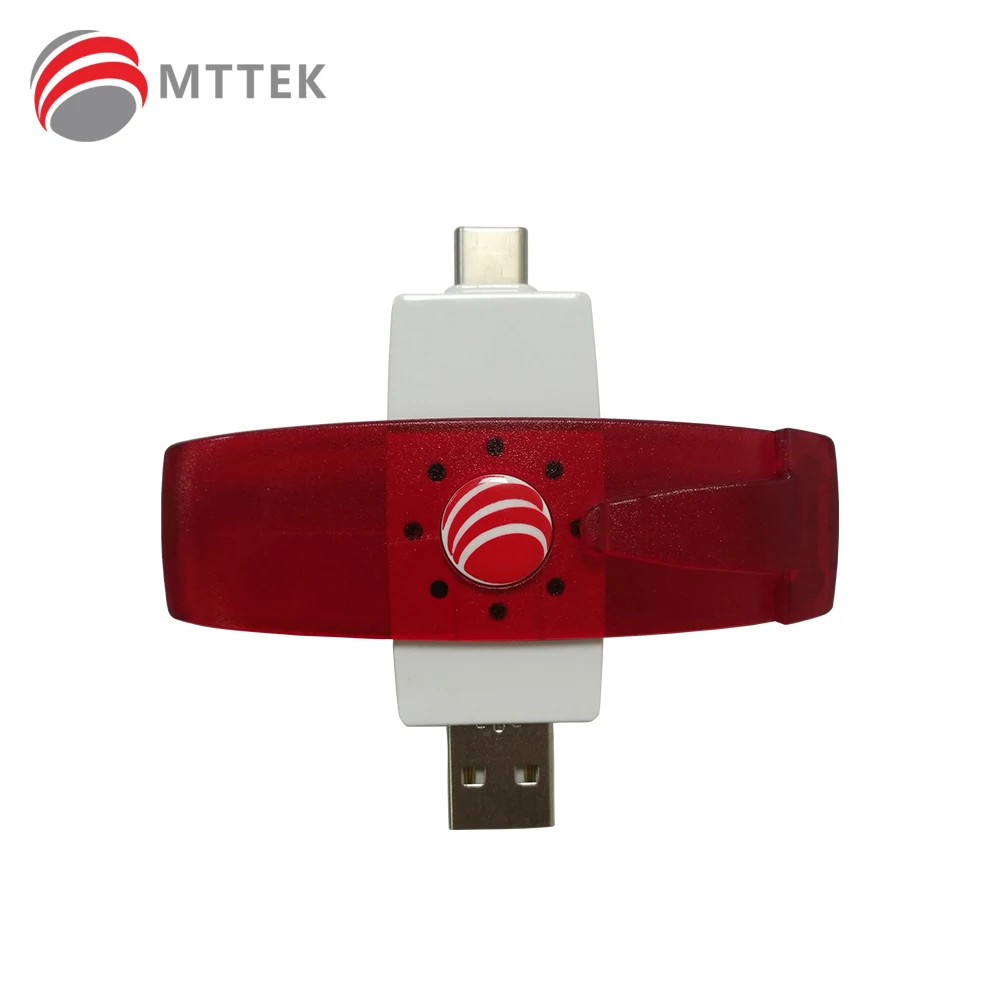 MCR3701 Contactless Smart Card Reader with USB Type A and Type C Dual Connectors supports NFC ISO4443&18092 /Readable e-passport