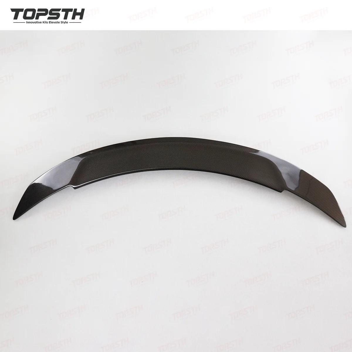 TOPSTH For Tesla 2016-2023 Model 3 Auto Accessory Replacement RT Style Carbon Fiber Polished Finish Single Spoiler Wing Rear
