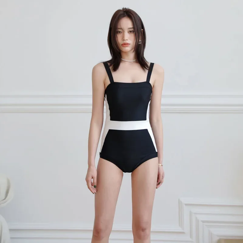 

One Piece Swimsuit Women Push Up Swimming Suit Patchwork Bathing Suit High Waist Beachwear Monokini One-Piece Swimwear Women