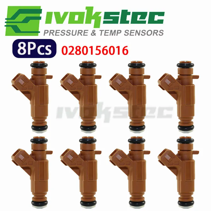 1/8Pcs Fuel Injector Nozzles 0280156016 A1130780249 For Mercedes-Benz CLK320 3.2L V6 2003 CLK500 5.0L V8 2003-2006