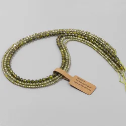 Natural Green Zircon Round Stone Bead 2 3 4mm Mini Faceted Crystal Loose Spacer Beads DIY Bracelets Necklace Rings Accessories