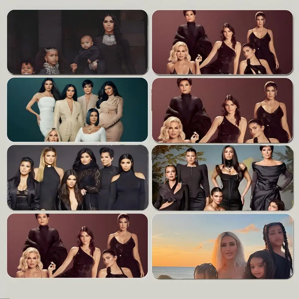 K-Kim Kardashian family Mouse Pad Large Gaming Mousepad with Thick Stitched Edge Non-Slip Desk Mat