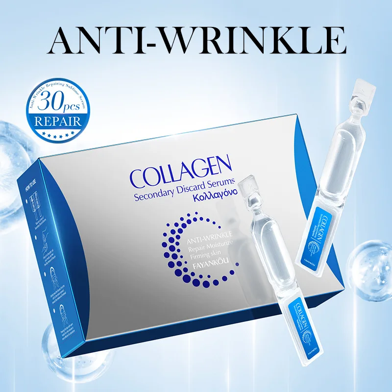 30 unids/caja FAYANKOU suero de colágeno antiarrugas para el rostro hidratante reafirmante esencia Facial antienvejecimiento cuidado de la piel Facial