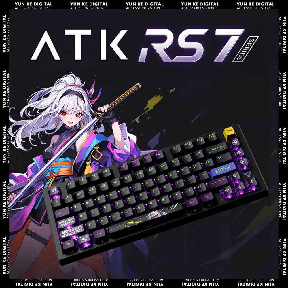 

ATK RS7 Magnetic Switch Mechanical Keyboard RGB 8K Wired Gaming Smart SPEED X Quick Trigger Keyboard Pc Gamer Varolant Gift