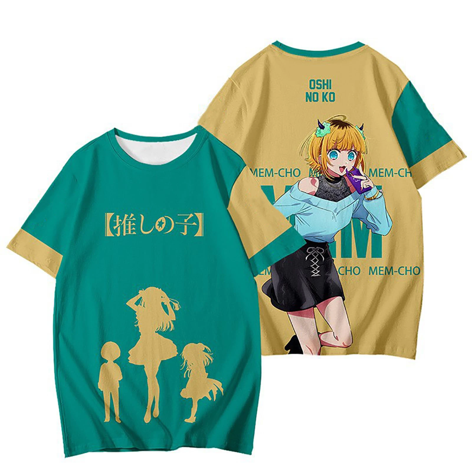 Anime Cartoon Kawaii Girls T Shirts Oshi No Ko Ai Hoshino 3D Print Men Woman T-shirt Streetwear Harajuku Kids Tops Tees Clothing