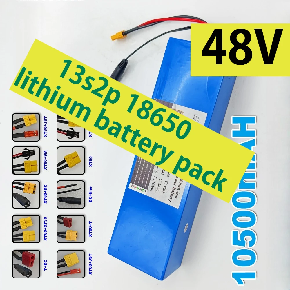 

48V Battery Electric Vehicle 10500mAh 18650 13S2P battery pack Electric Motorcycle DIY Battery with BMS