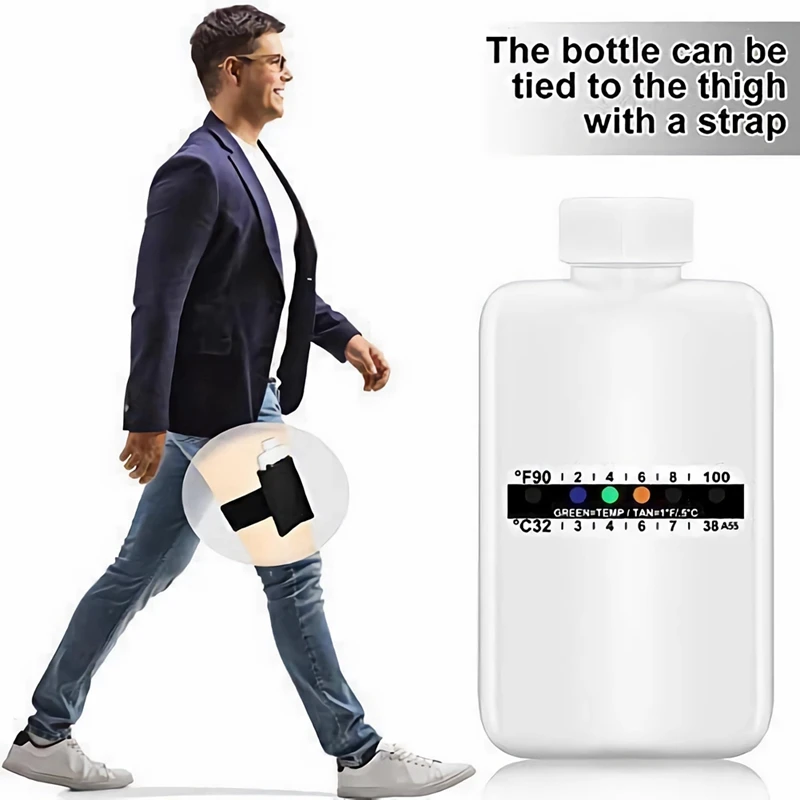 ชุดที่สมบูรณ์ทดสอบปัสสาวะ28ชิ้นขวดเปล่าแบบพกพา2ขวดแถบทดสอบที่ไวต่ออุณหภูมิ10กาวและถุงฉนวน