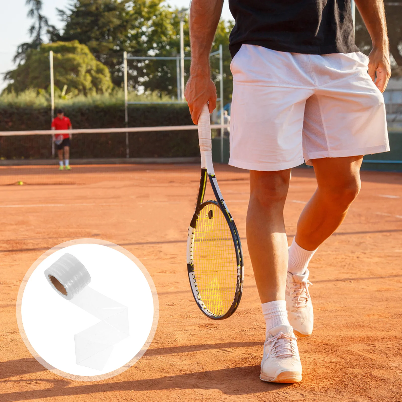 

Tennis Overgrip Tape 1 Roll Non-Slip Absorbent Racket Handle Wrap for Badminton Squash Fishing Rod Lightweight Portable Sports