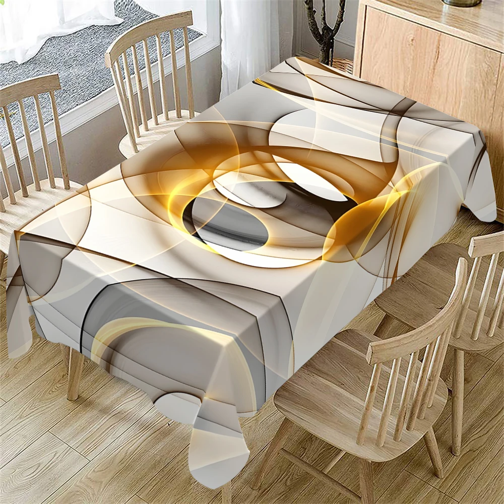 

Rectangular Tablecloth Polyester Table Cover for Indoor Dining Table, Camping, Kitchen Party Holiday Christmas Table Decorations